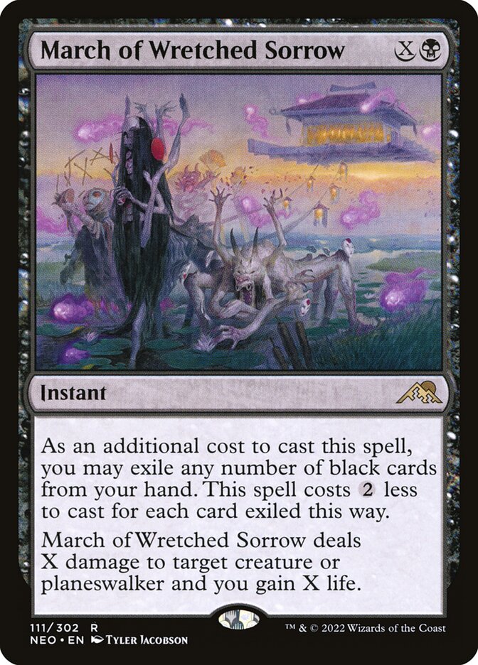 March of Wretched Sorrow, Kamigawa: neon dynasty Card Art