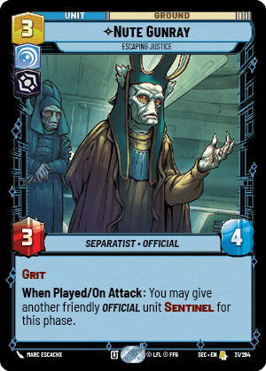 Nute Gunray, Escaping Justice