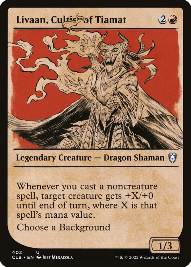 Livaan, Cultist of Tiamat, Commander legends: battle for baldur&