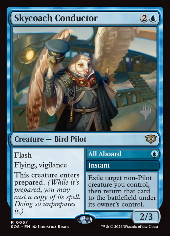 Skycoach Conductor // All Aboard, Secrets Of Strixhaven Promos Card Art