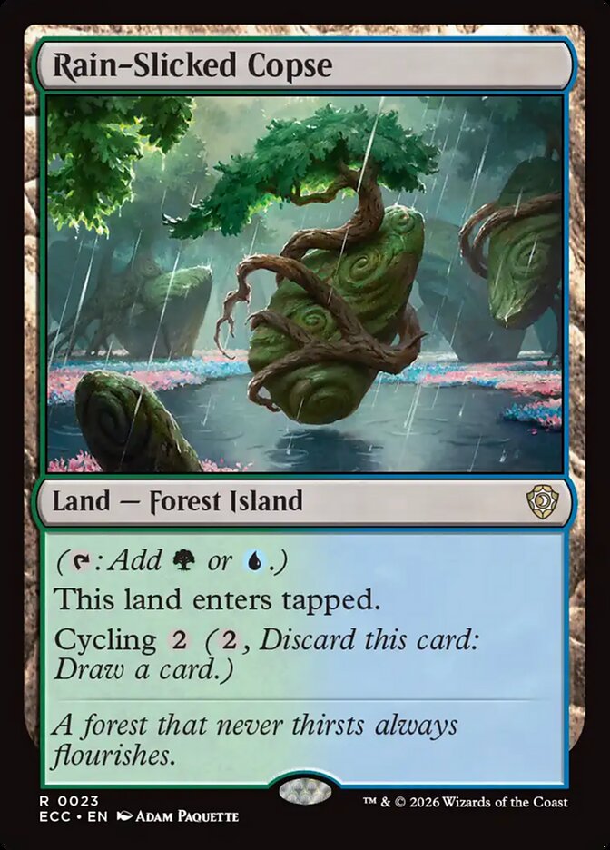 Rain-Slicked Copse, Lorwyn Eclipsed Commander Card Art
