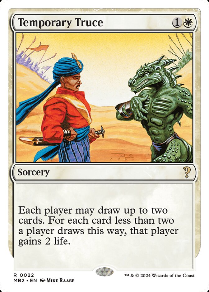 Temporary Truce, Mystery Booster 2 Card Art