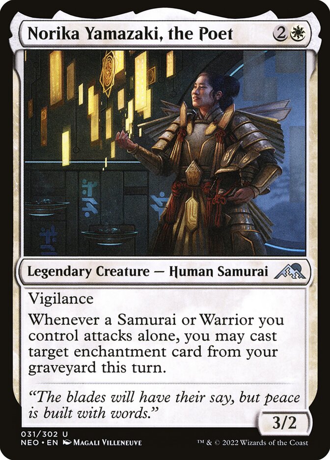 Norika Yamazaki, the Poet, Kamigawa: neon dynasty Card Art