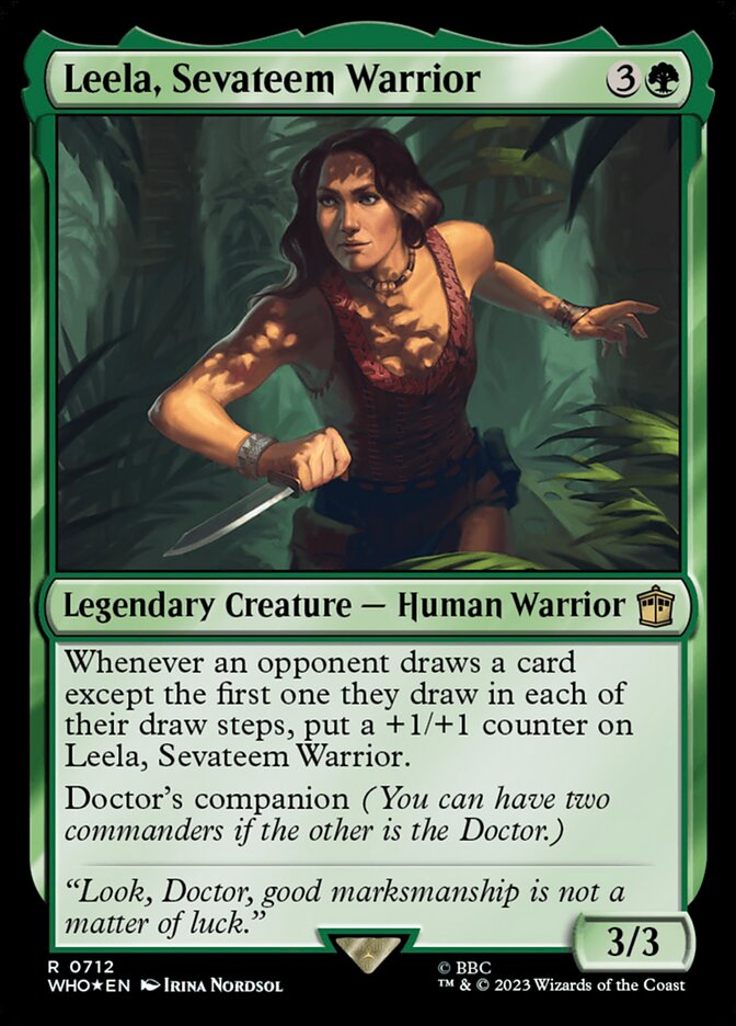 Leela, Sevateem Warrior, Doctor who Card Art