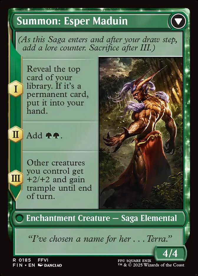Esper Origins // Summon: Esper Maduin, Final fantasy Card Art