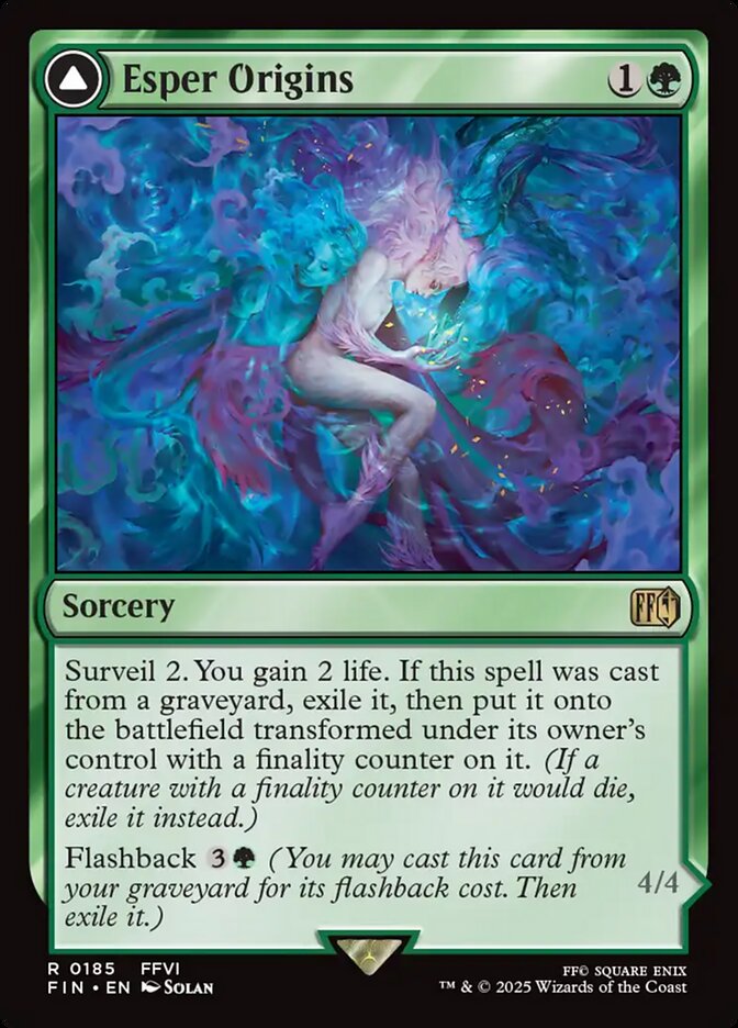 Esper Origins // Summon: Esper Maduin, Final fantasy Card Art