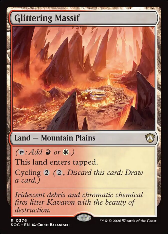 Glittering Massif, Secrets Of Strixhaven Commander Card Art