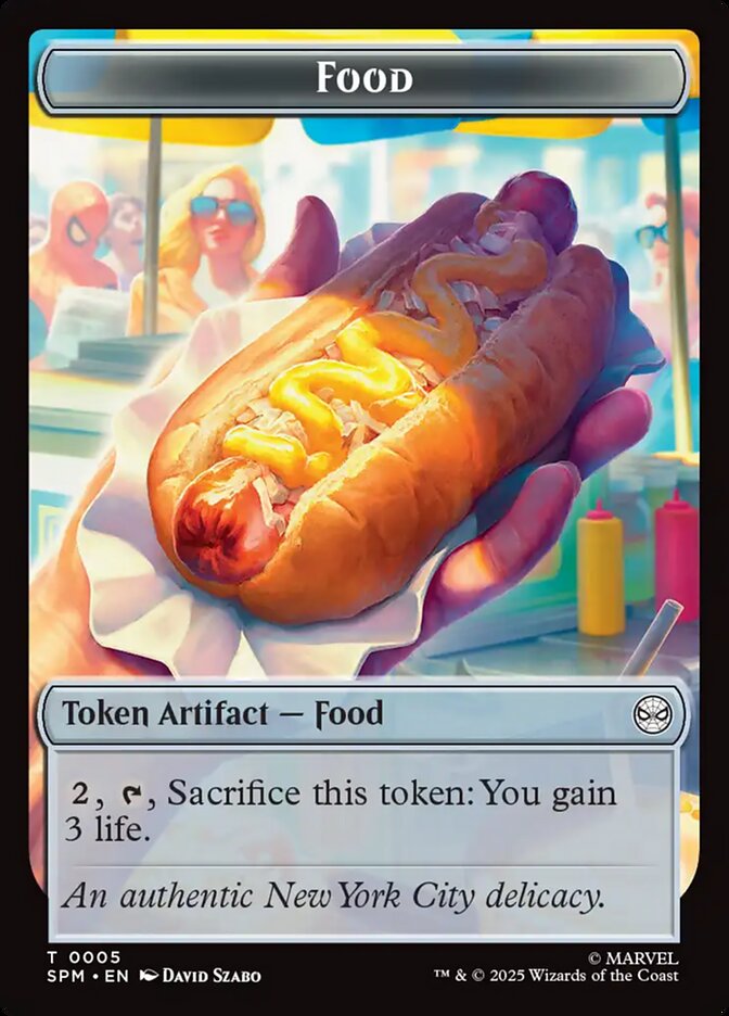 Food, Marvel'S Spider-Man Tokens Card Art