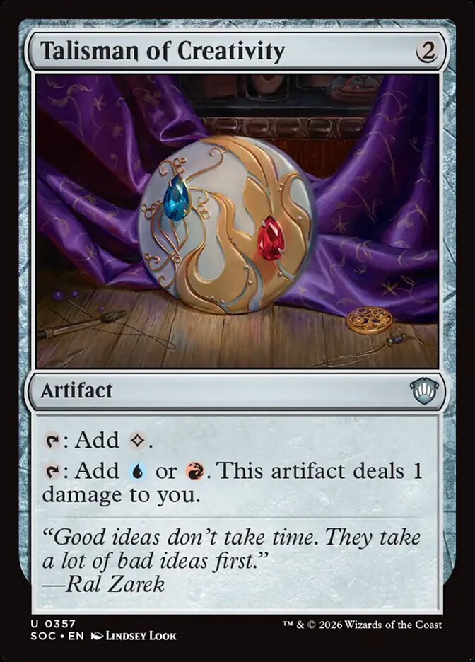 Talisman of Creativity, Secrets Of Strixhaven Commander Card Art