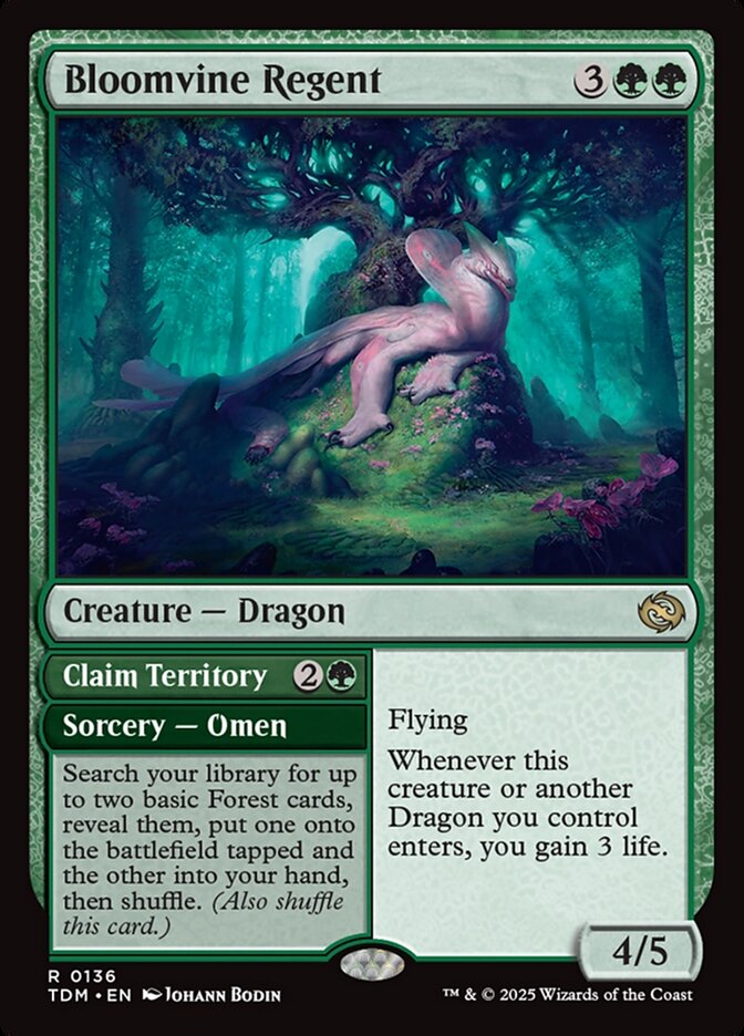 Bloomvine Regent // Claim Territory, Tarkir: dragonstorm Card Art