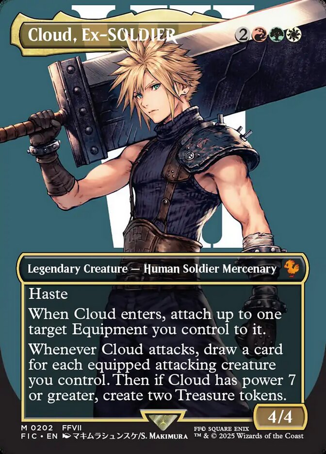 Cloud, Ex-SOLDIER, Final fantasy commander Card Art
