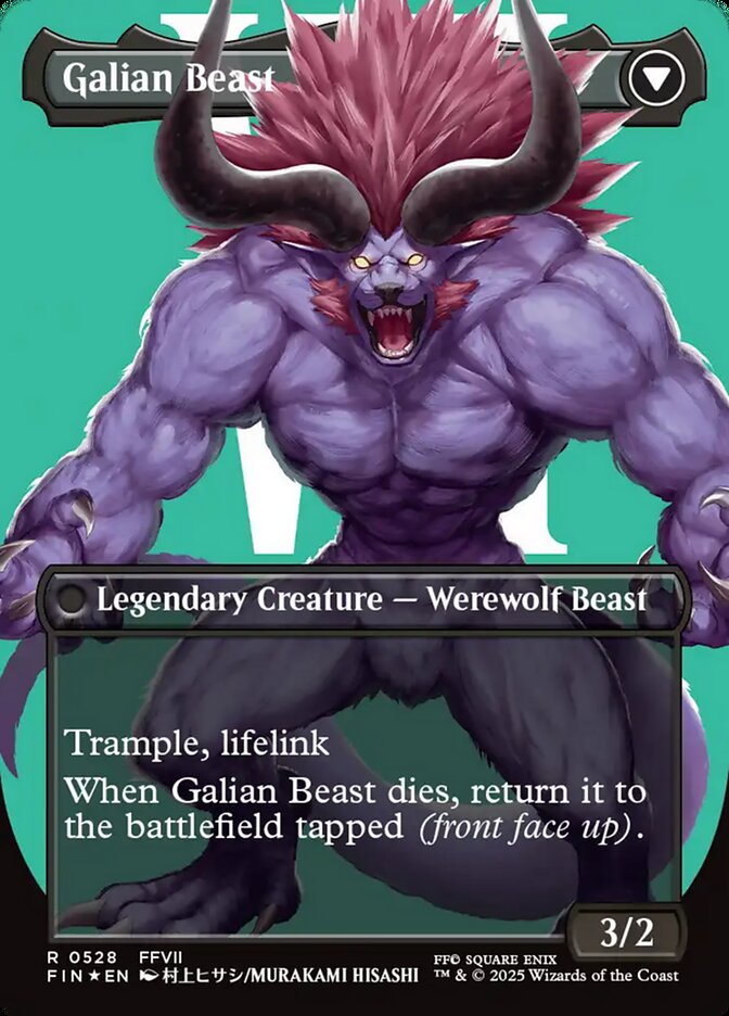 Vincent Valentine // Galian Beast, Final fantasy Card Art