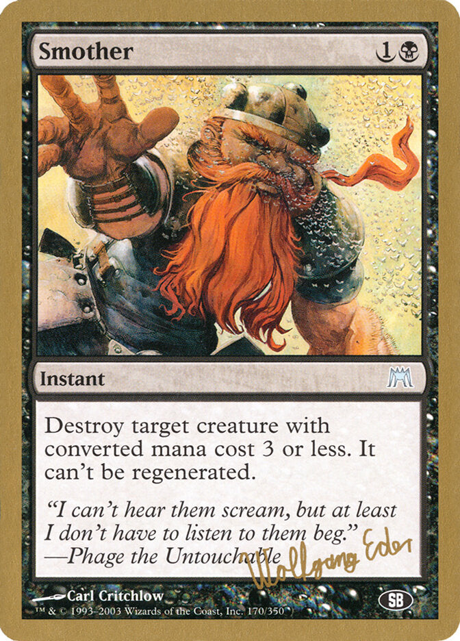 Smother, World Championship Decks 2003 Card Art
