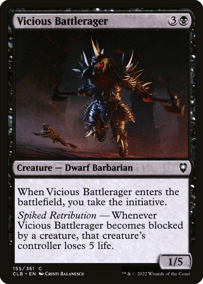 Vicious Battlerager, Commander legends: battle for baldur&