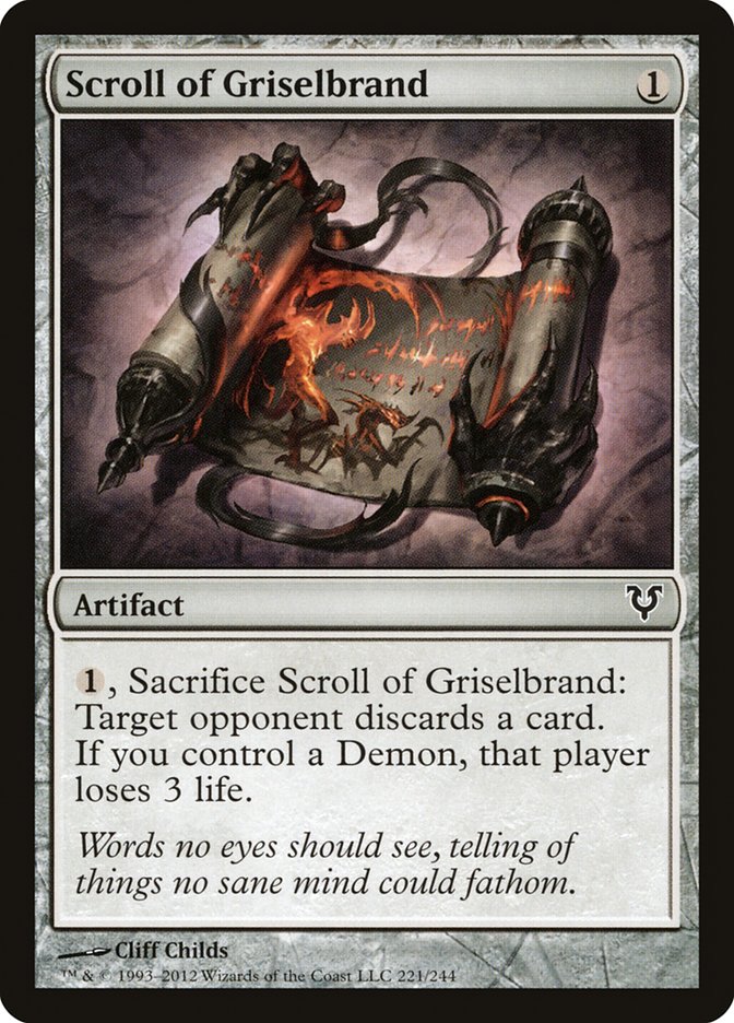 Scroll of Griselbrand, Avacyn restored Card Art