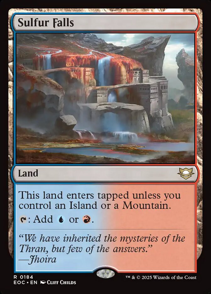 Sulfur Falls, Edge Of Eternities Commander Card Art
