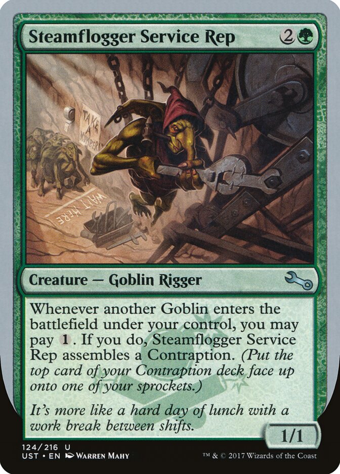 Steamflogger Service Rep, Unstable Card Art