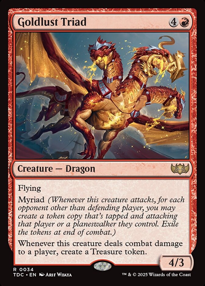 Goldlust Triad, Tarkir: dragonstorm commander Card Art