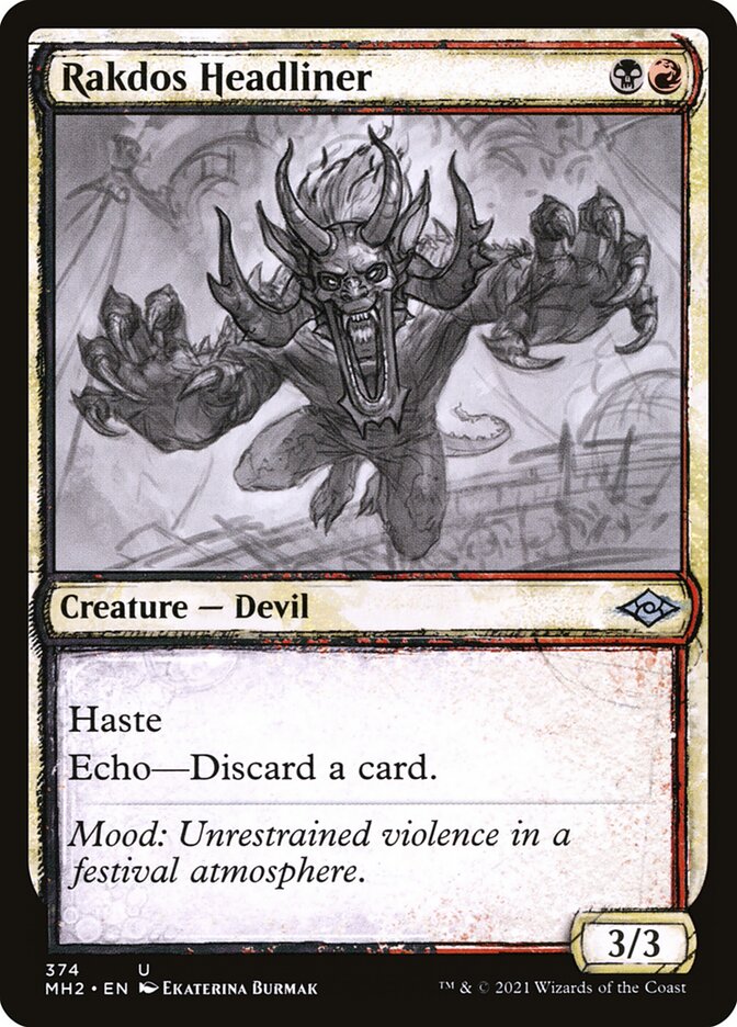 Rakdos Headliner, Modern horizons 2 Card Art