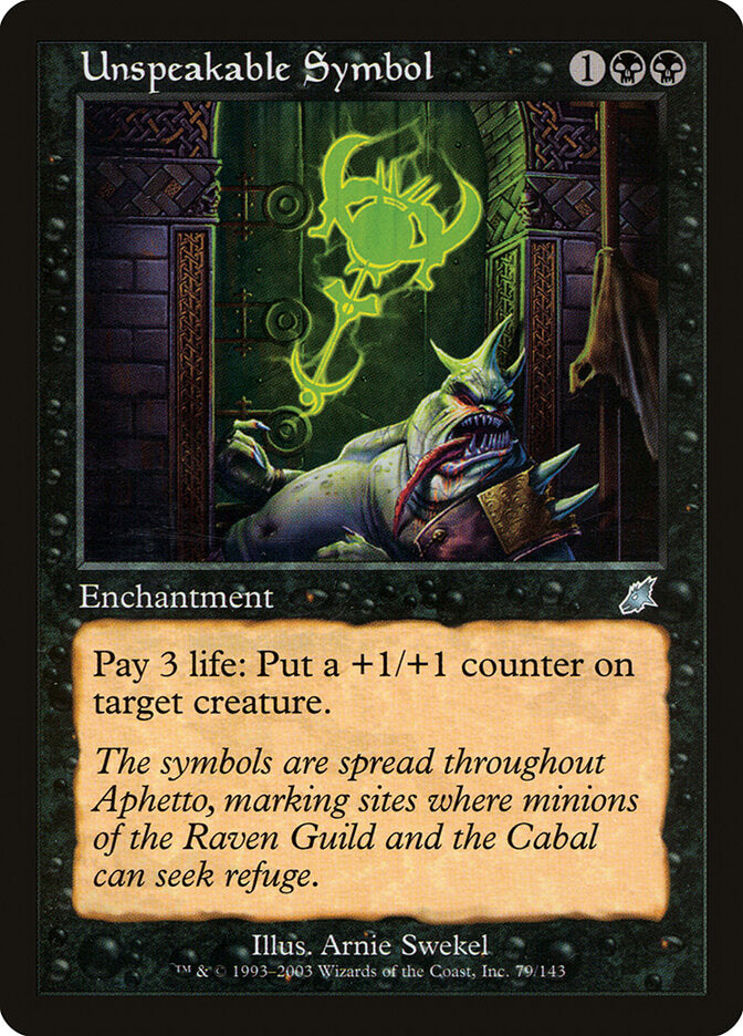 Unspeakable Symbol, Scourge Card Art