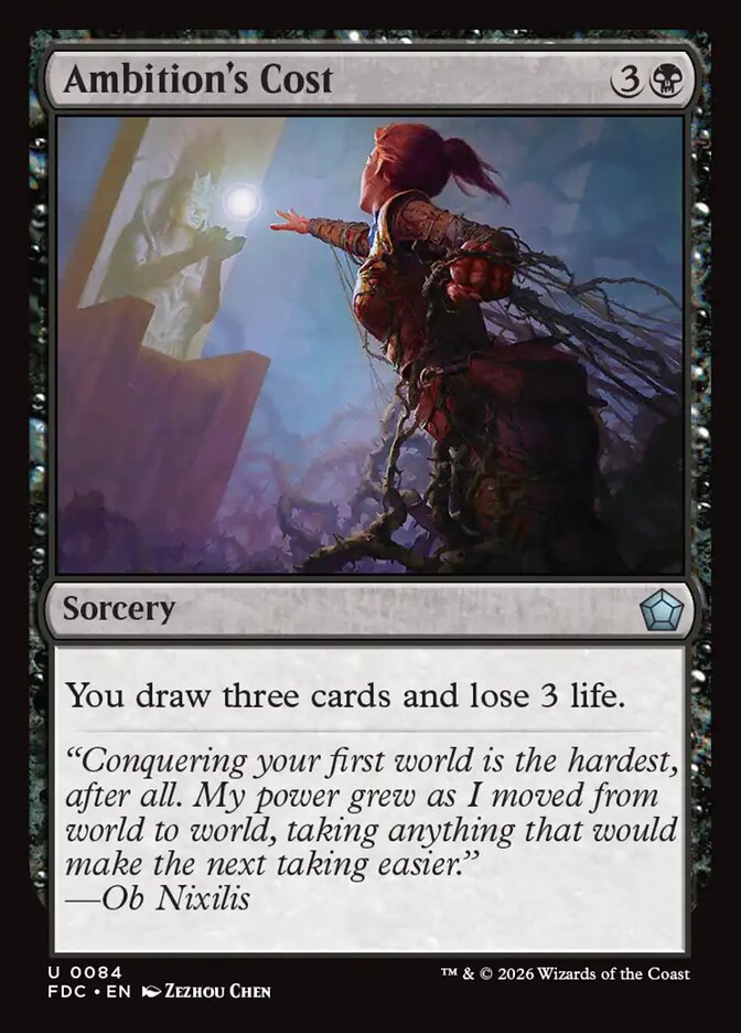 Ambition's Cost, Foundations Commander Card Art