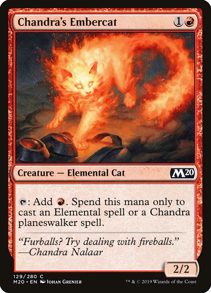 Chandra's Embercat, Core Set 2020 Card Art