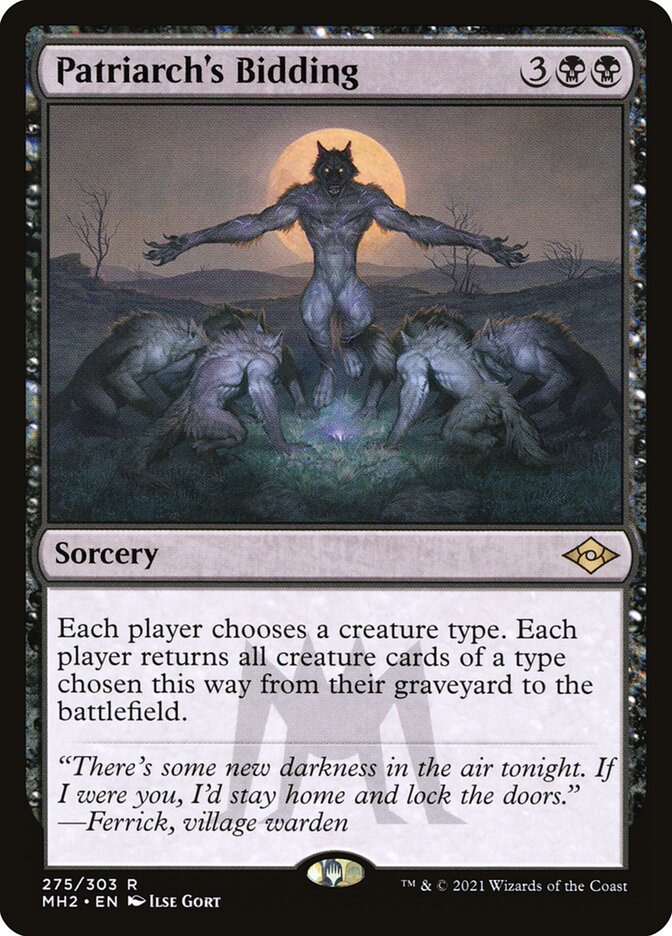 Patriarch's Bidding, Modern horizons 2 Card Art