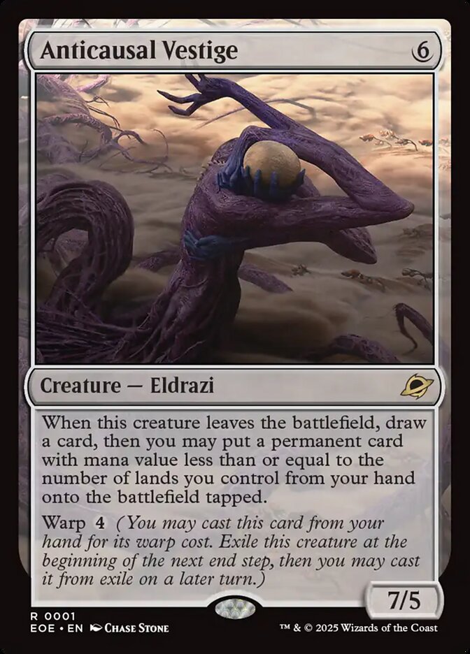Anticausal Vestige, Edge of eternities Card Art
