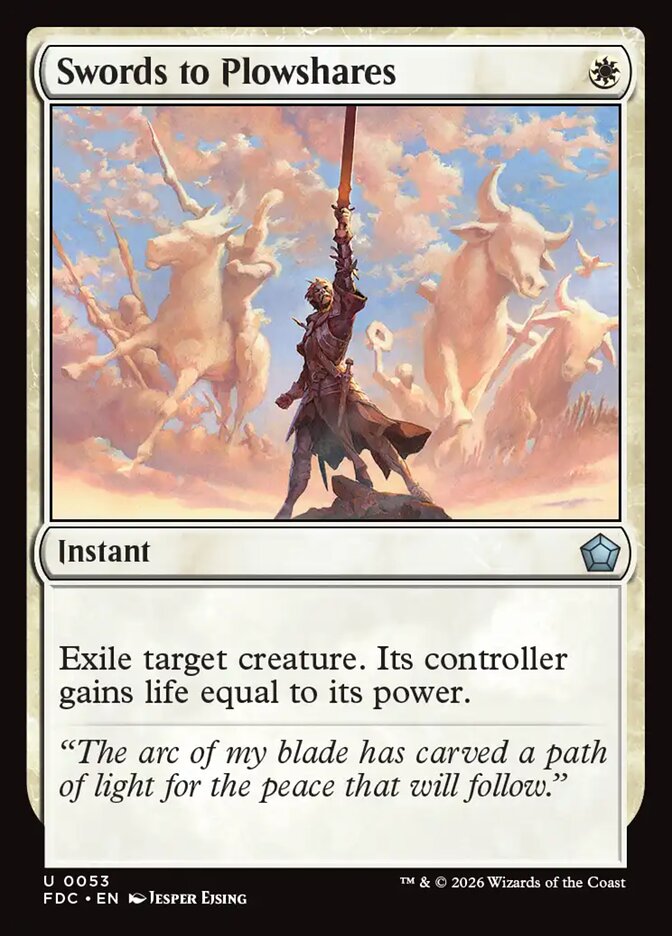 Swords to Plowshares, Foundations Commander Card Art