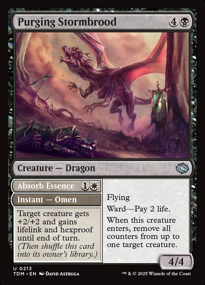 Purging Stormbrood // Absorb Essence, Tarkir: dragonstorm Card Art