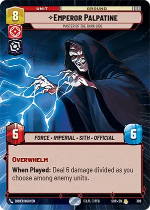 Emperor Palpatine, Master of the Dark Side - Hyperspace Foil