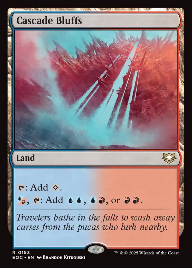 Cascade Bluffs, Edge Of Eternities Commander Card Art