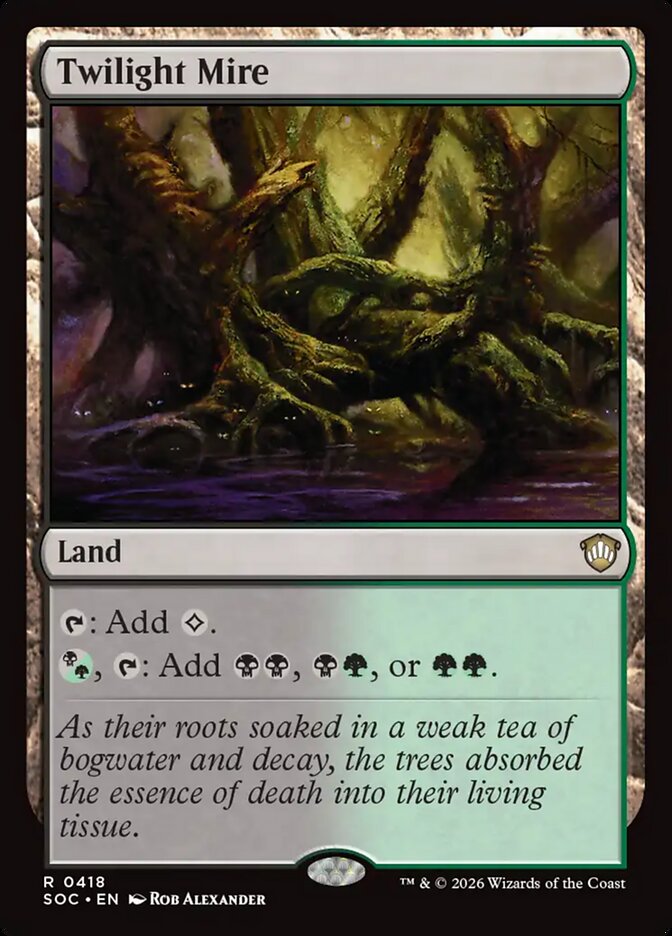 Twilight Mire, Secrets Of Strixhaven Commander Card Art