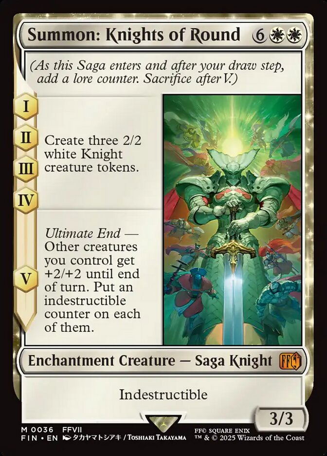 Summon: Knights of Round, Final fantasy Card Art