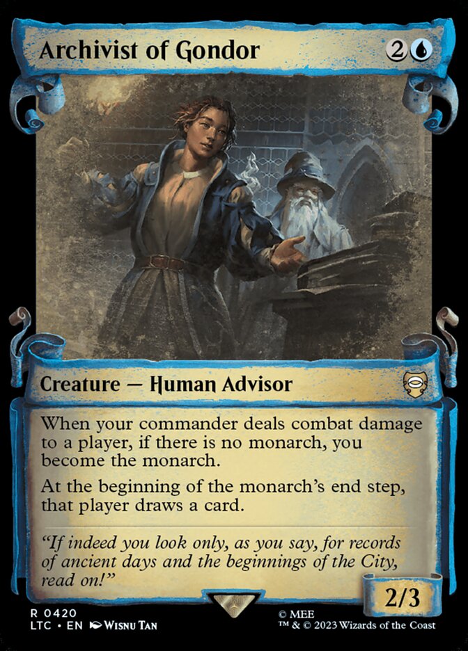 Archivist of Gondor, Tales Of Middle-Earth Commander Card Art