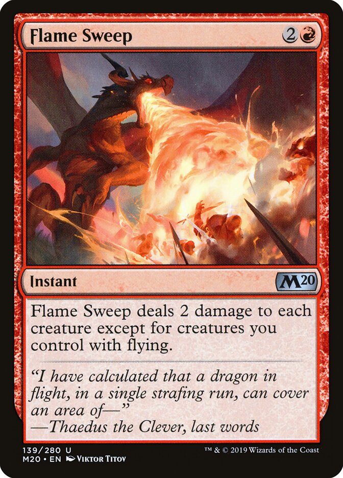 Flame Sweep, Core Set 2020 Card Art