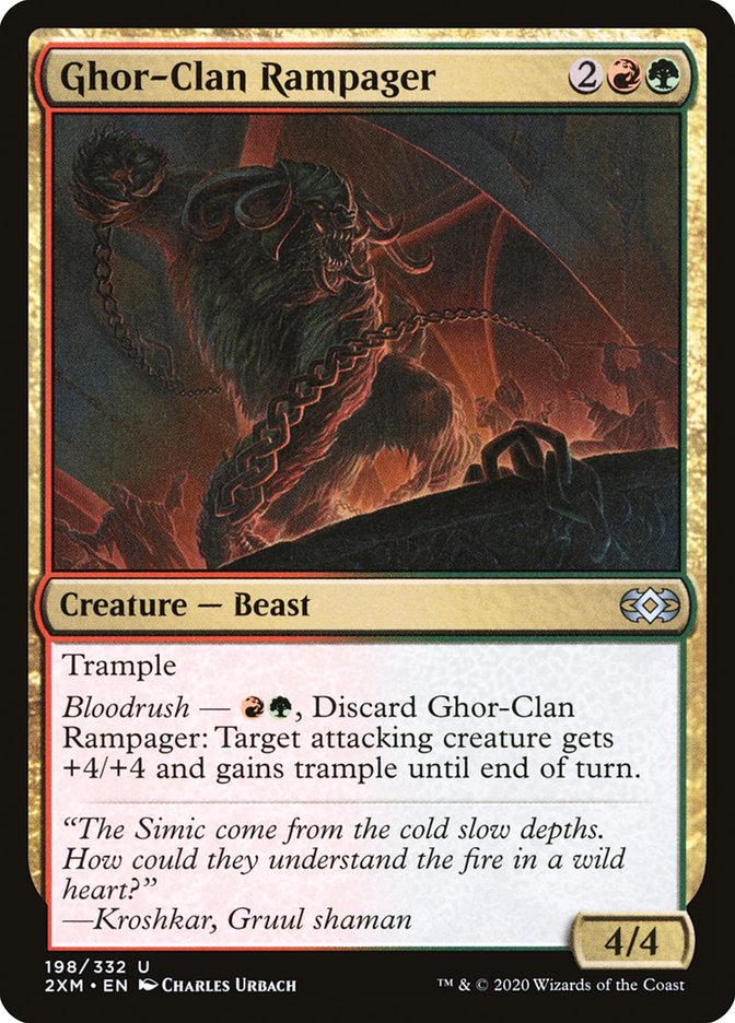 Ghor-Clan Rampager, Double masters Card Art
