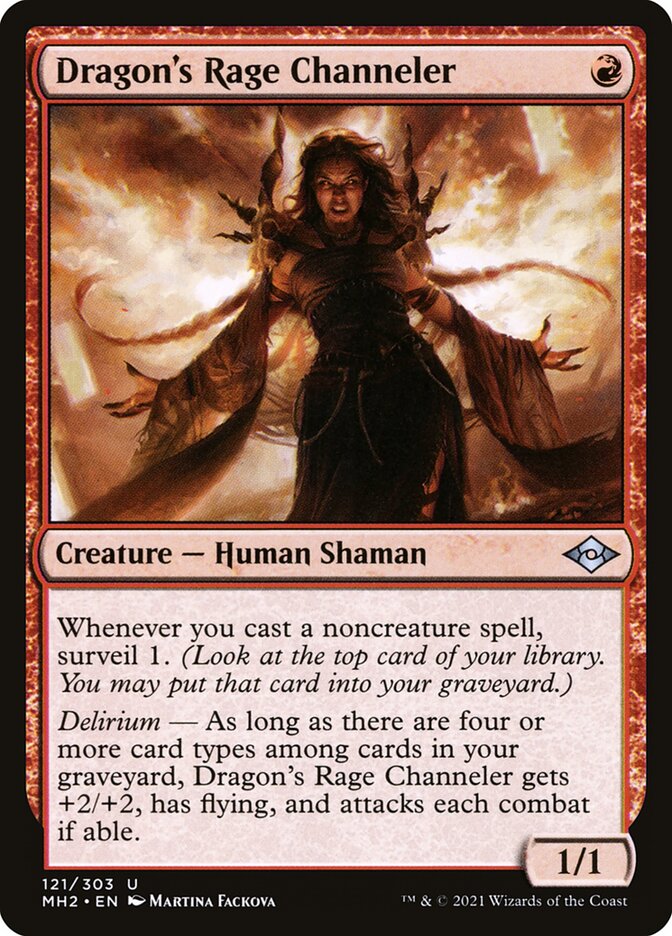 Dragon's Rage Channeler, Modern horizons 2 Card Art