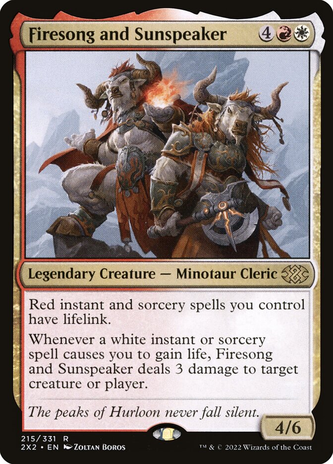 Firesong and Sunspeaker, Double masters 2022 Card Art