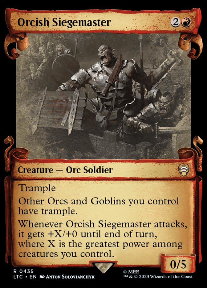 Orcish Siegemaster, Tales Of Middle-Earth Commander Card Art