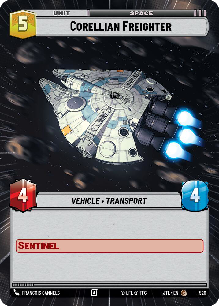 Corellian Freighter, Jump to Lightspeed Card Art