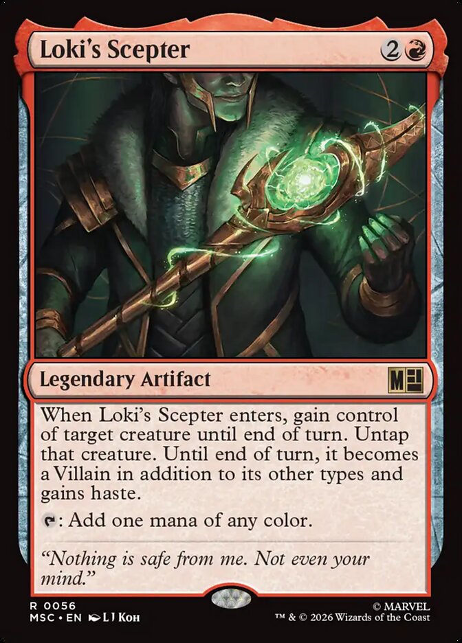 Loki's Scepter, Marvel Super Heroes Commander Card Art