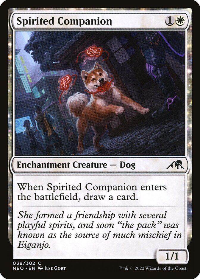 Spirited Companion, Kamigawa: neon dynasty Card Art