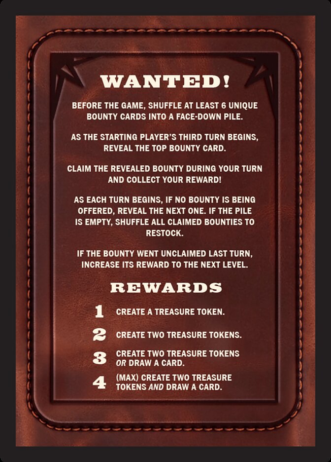 Bounty: Lord Fajjal // Wanted!, Outlaws Of Thunder Junction Commander Tokens Card Art