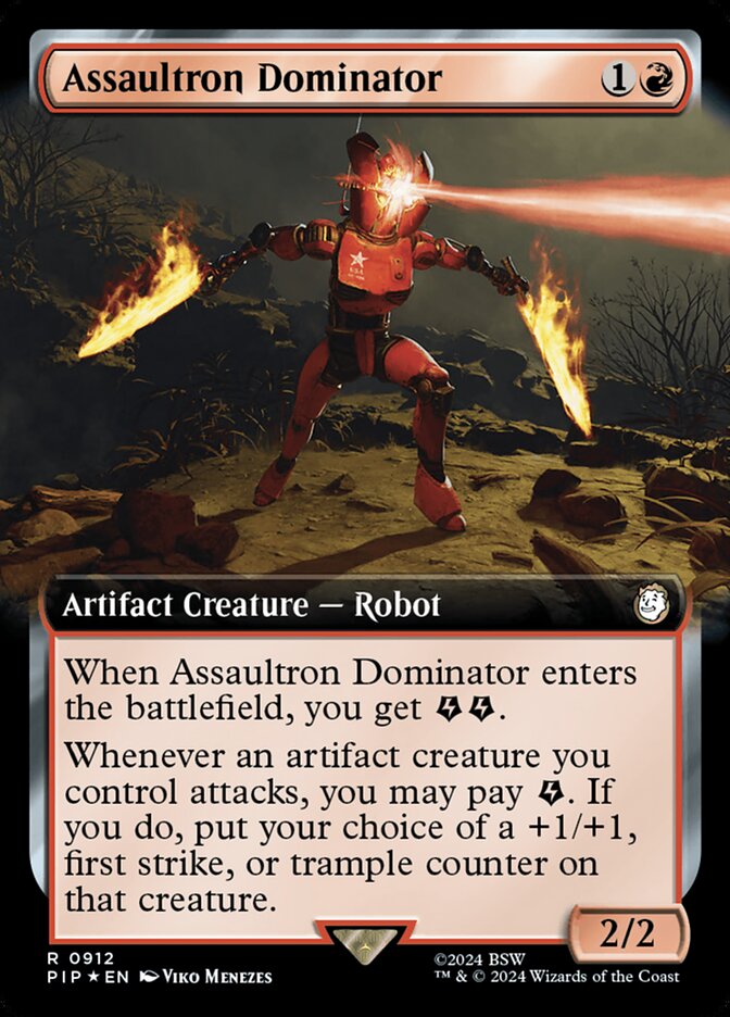 Assaultron Dominator, Fallout Card Art