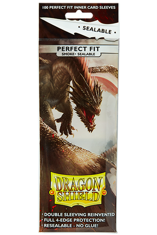 Dragon Shield - 100 Sleeves - Perfect Fit - Sealable- Smoke