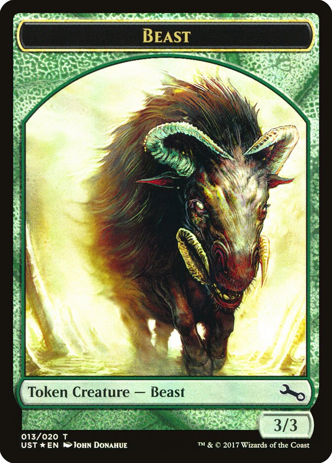 Beast // Beast, Unstable Tokens Card Art