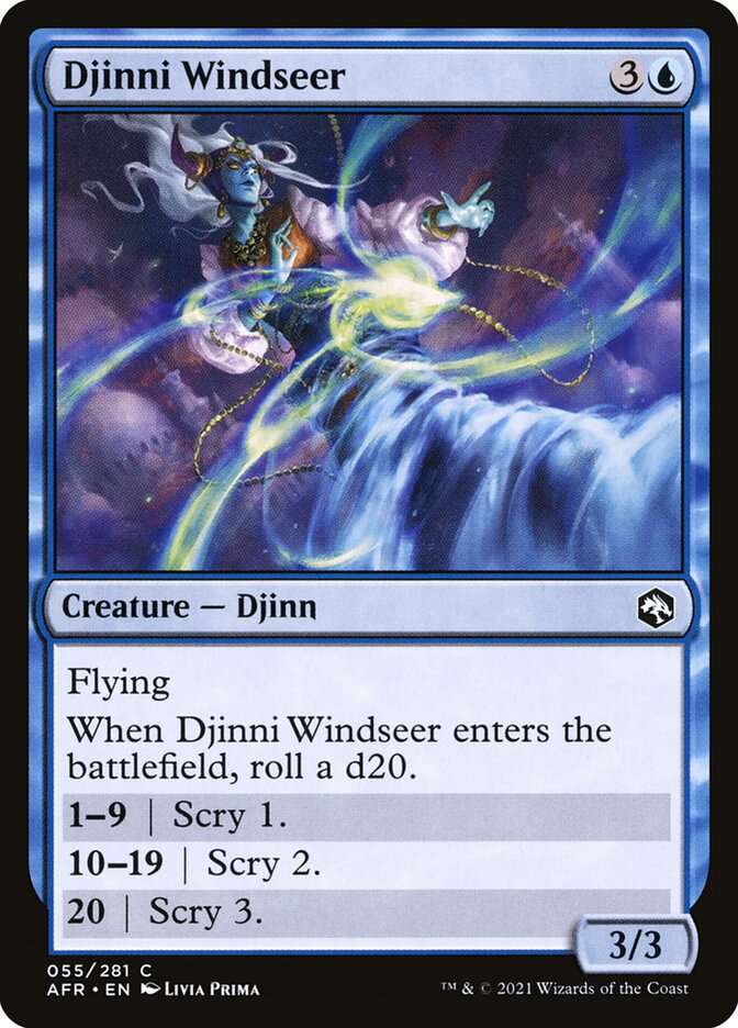 Djinni Windseer, Adventures In The Forgotten Realms Card Art