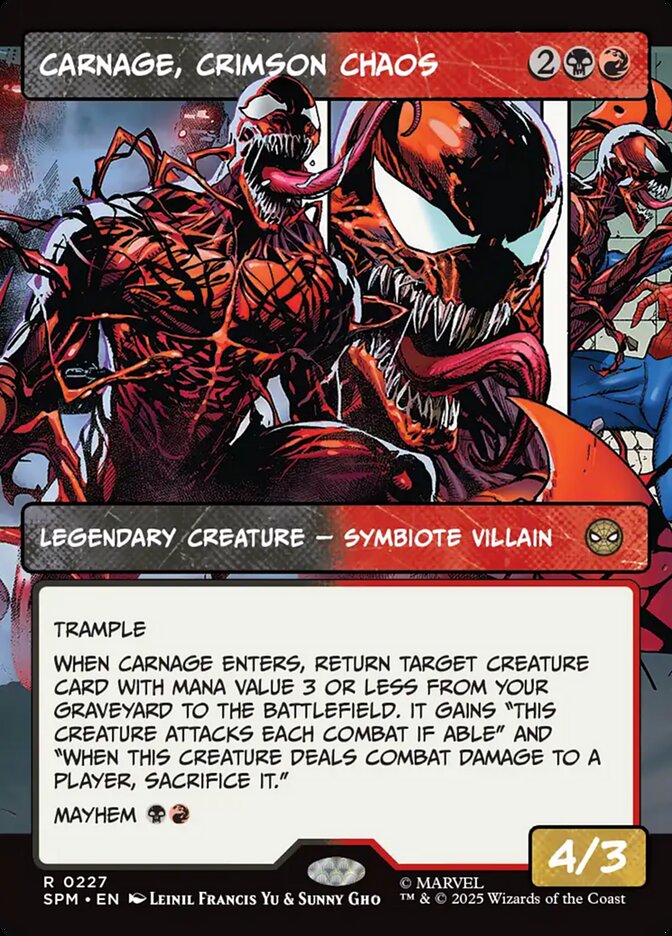 Carnage, Crimson Chaos, Marvel'S Spider-Man Card Art