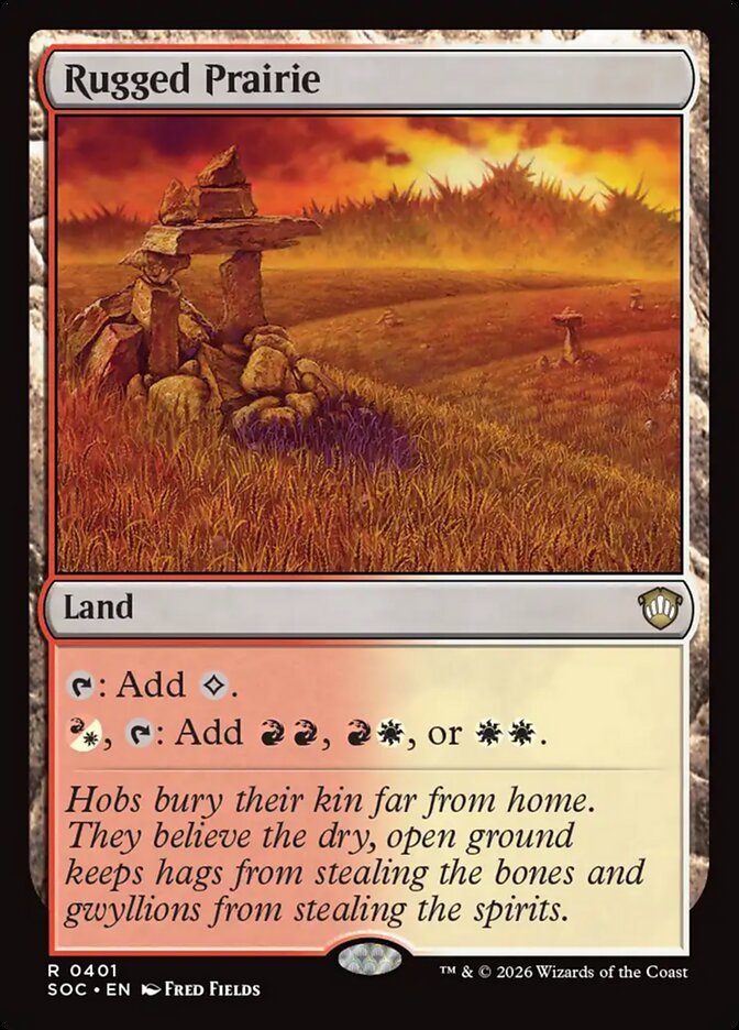 Rugged Prairie, Secrets Of Strixhaven Commander Card Art